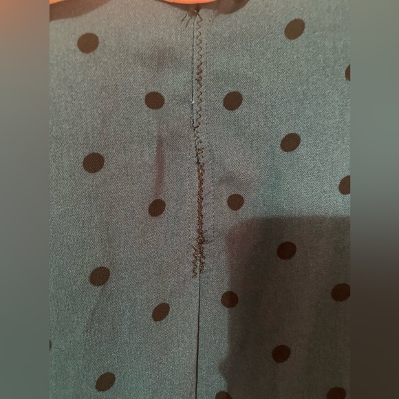 Greenish, navy, black, polkadotted, short dress Size large brand, Old Navy - Picture 2 of 5